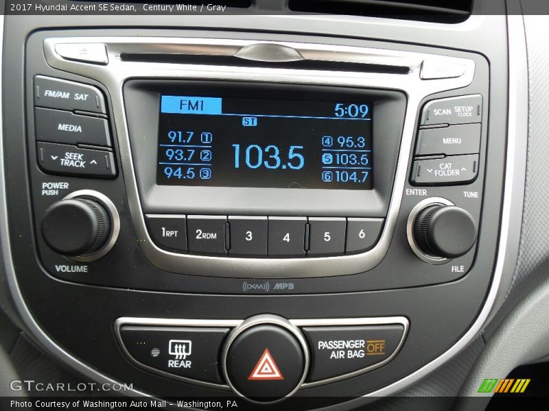 Century White / Gray 2017 Hyundai Accent SE Sedan