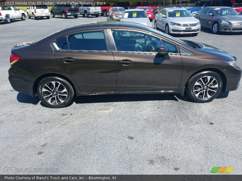 Kona Coffee Metallic / Black 2013 Honda Civic EX Sedan