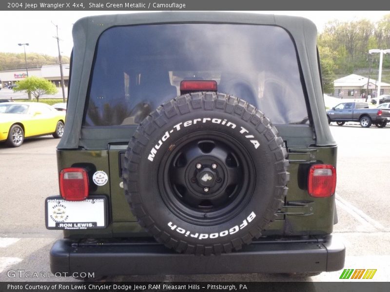 Shale Green Metallic / Camouflage 2004 Jeep Wrangler X 4x4