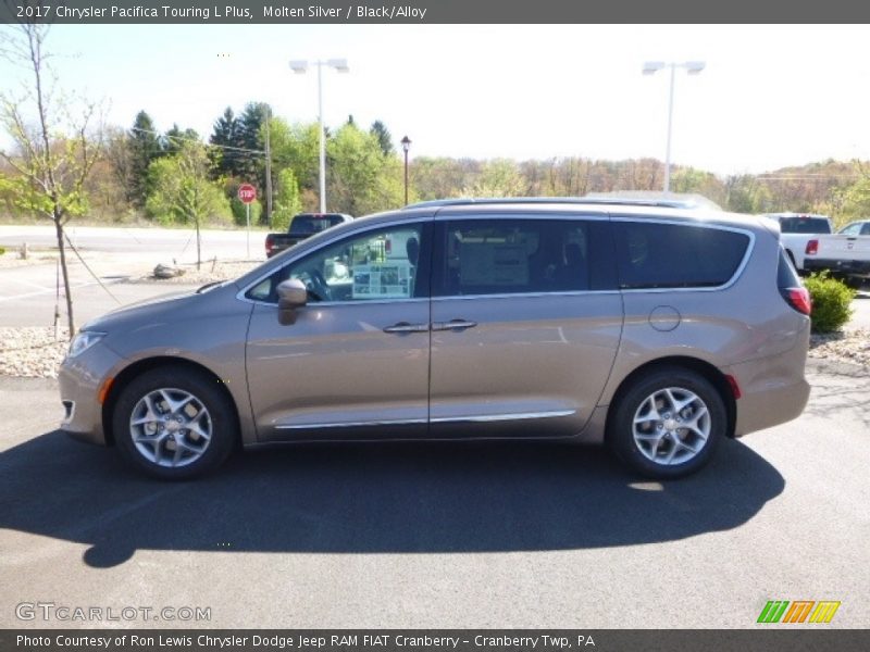 Molten Silver / Black/Alloy 2017 Chrysler Pacifica Touring L Plus
