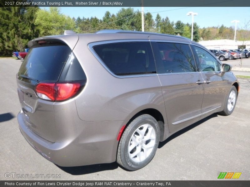 Molten Silver / Black/Alloy 2017 Chrysler Pacifica Touring L Plus