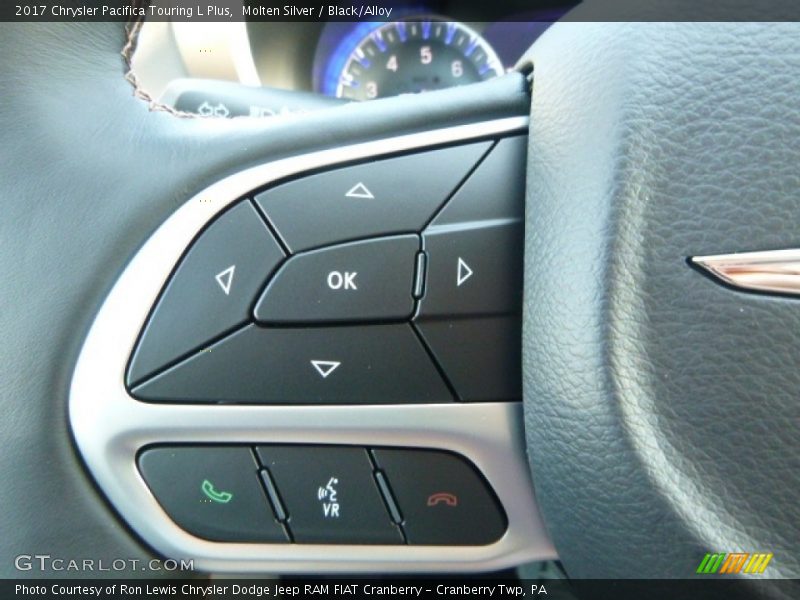 Molten Silver / Black/Alloy 2017 Chrysler Pacifica Touring L Plus