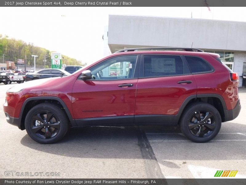Deep Cherry Red Crystal Pearl / Black 2017 Jeep Cherokee Sport 4x4