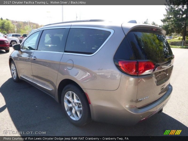 Molten Silver / Black/Alloy 2017 Chrysler Pacifica Touring L