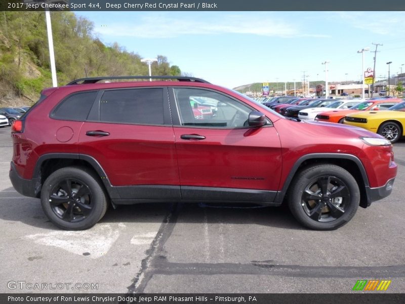 Deep Cherry Red Crystal Pearl / Black 2017 Jeep Cherokee Sport 4x4