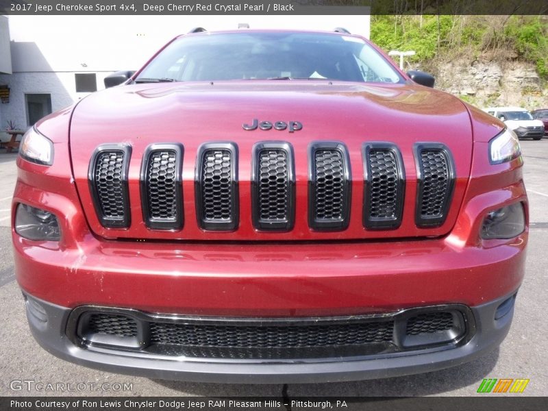 Deep Cherry Red Crystal Pearl / Black 2017 Jeep Cherokee Sport 4x4