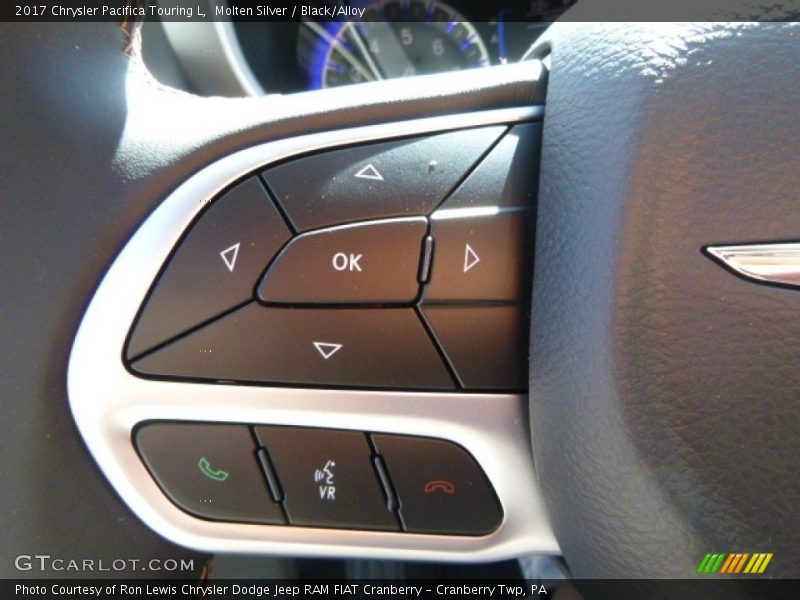 Molten Silver / Black/Alloy 2017 Chrysler Pacifica Touring L