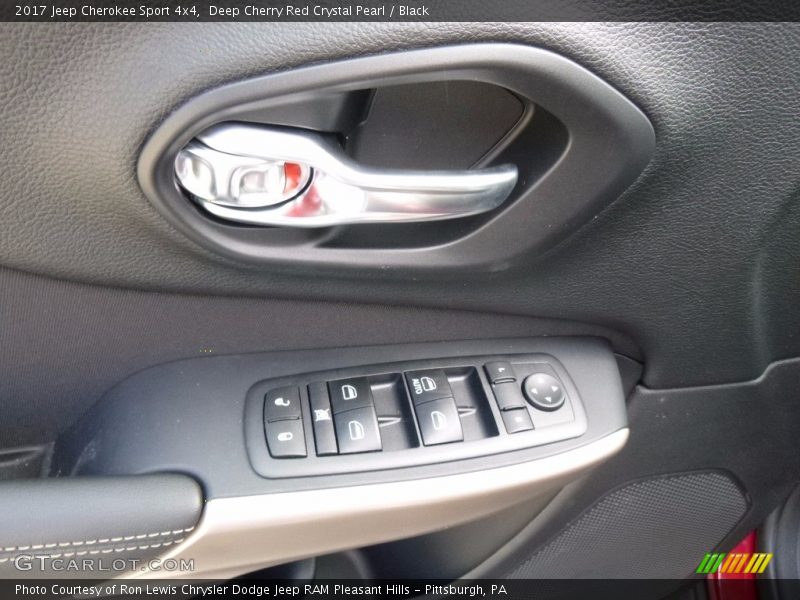 Deep Cherry Red Crystal Pearl / Black 2017 Jeep Cherokee Sport 4x4