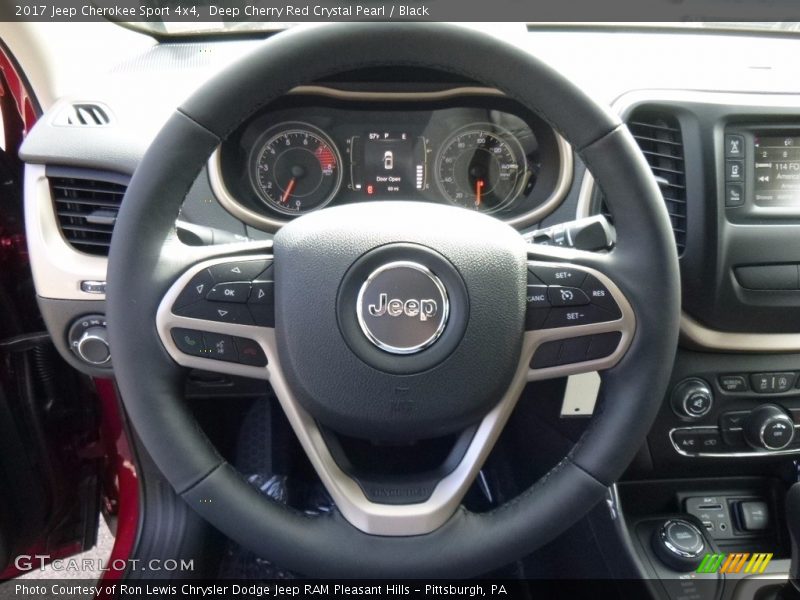 Deep Cherry Red Crystal Pearl / Black 2017 Jeep Cherokee Sport 4x4