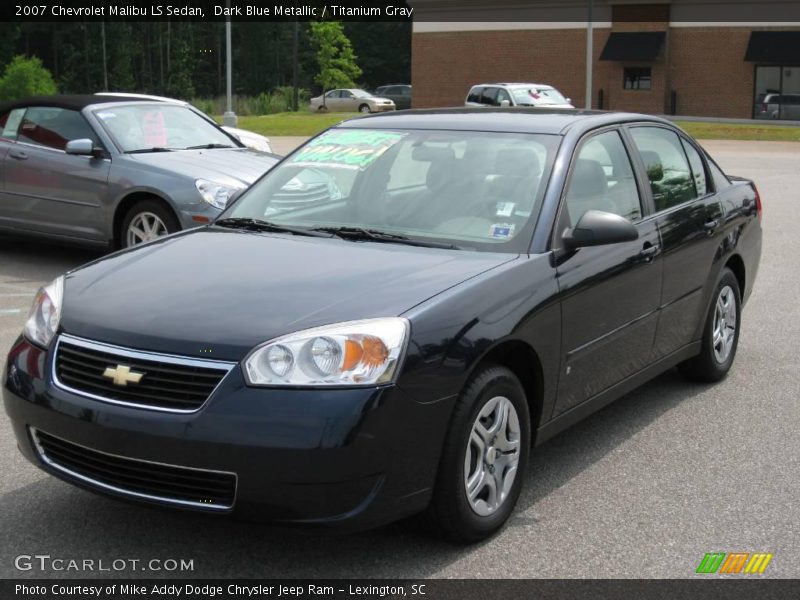 Dark Blue Metallic / Titanium Gray 2007 Chevrolet Malibu LS Sedan