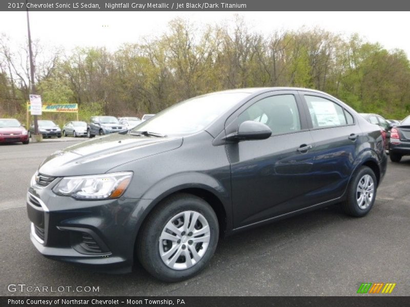 Nightfall Gray Metallic / Jet Black/Dark Titanium 2017 Chevrolet Sonic LS Sedan