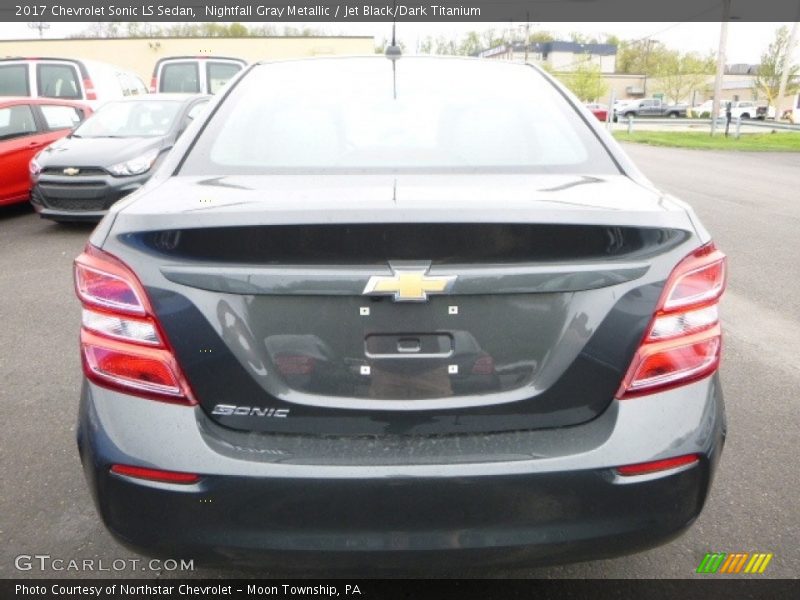 Nightfall Gray Metallic / Jet Black/Dark Titanium 2017 Chevrolet Sonic LS Sedan