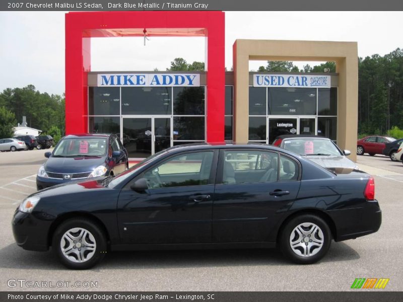 Dark Blue Metallic / Titanium Gray 2007 Chevrolet Malibu LS Sedan