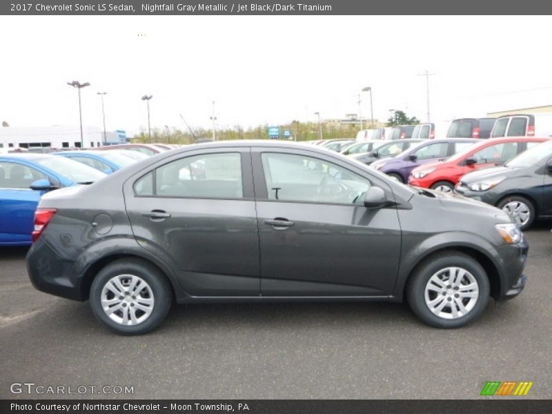 Nightfall Gray Metallic / Jet Black/Dark Titanium 2017 Chevrolet Sonic LS Sedan