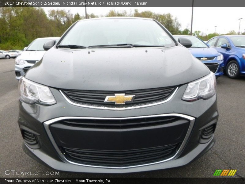 Nightfall Gray Metallic / Jet Black/Dark Titanium 2017 Chevrolet Sonic LS Sedan