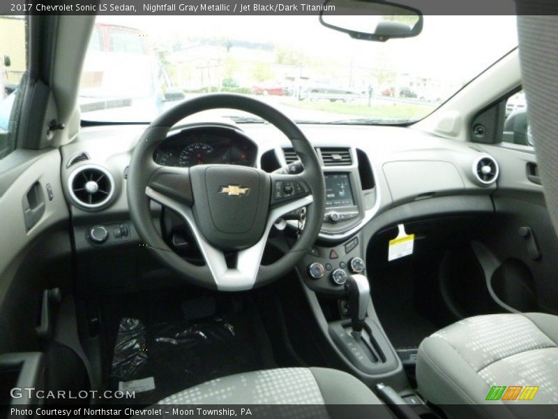 Nightfall Gray Metallic / Jet Black/Dark Titanium 2017 Chevrolet Sonic LS Sedan