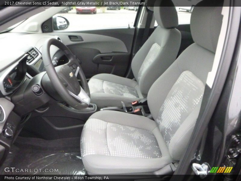 Nightfall Gray Metallic / Jet Black/Dark Titanium 2017 Chevrolet Sonic LS Sedan