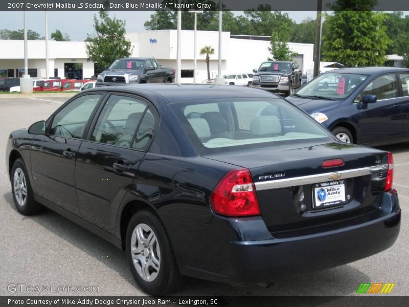 Dark Blue Metallic / Titanium Gray 2007 Chevrolet Malibu LS Sedan