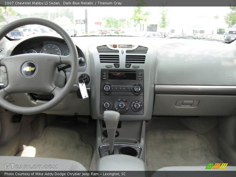 Dark Blue Metallic / Titanium Gray 2007 Chevrolet Malibu LS Sedan
