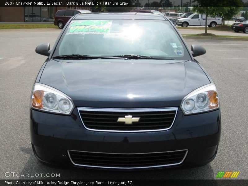 Dark Blue Metallic / Titanium Gray 2007 Chevrolet Malibu LS Sedan