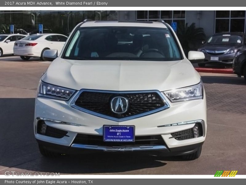 White Diamond Pearl / Ebony 2017 Acura MDX Advance