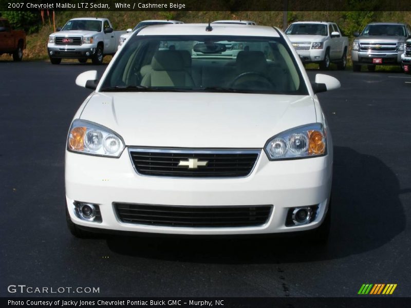 White / Cashmere Beige 2007 Chevrolet Malibu LTZ Sedan