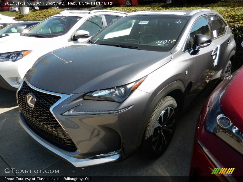 Nebula Gray Pearl / Black 2017 Lexus NX 200t F Sport AWD
