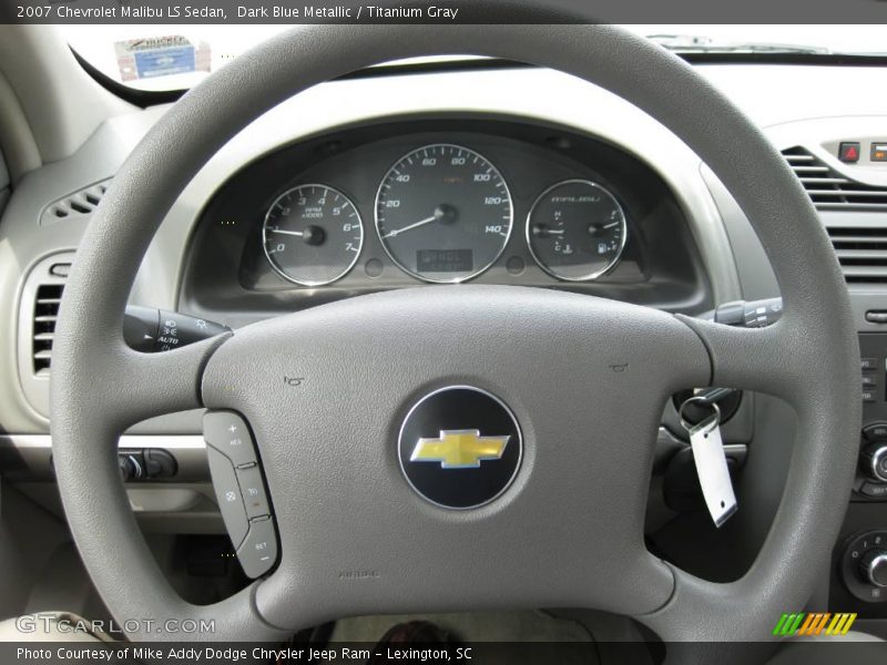 Dark Blue Metallic / Titanium Gray 2007 Chevrolet Malibu LS Sedan