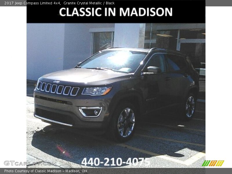 Granite Crystal Metallic / Black 2017 Jeep Compass Limited 4x4