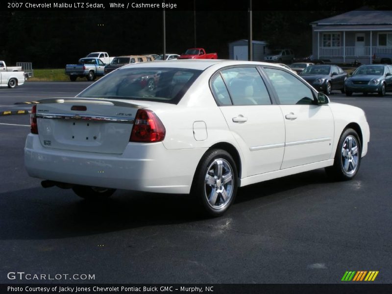 White / Cashmere Beige 2007 Chevrolet Malibu LTZ Sedan