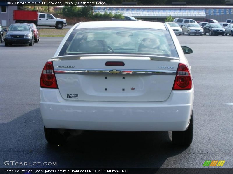 White / Cashmere Beige 2007 Chevrolet Malibu LTZ Sedan