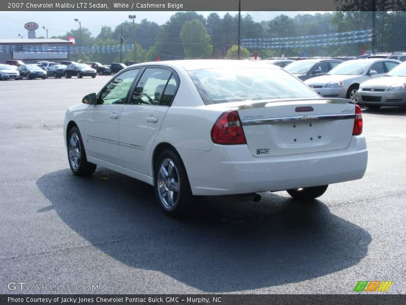 White / Cashmere Beige 2007 Chevrolet Malibu LTZ Sedan