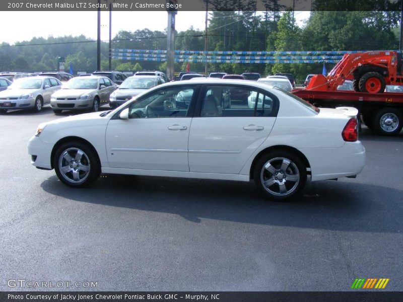 White / Cashmere Beige 2007 Chevrolet Malibu LTZ Sedan