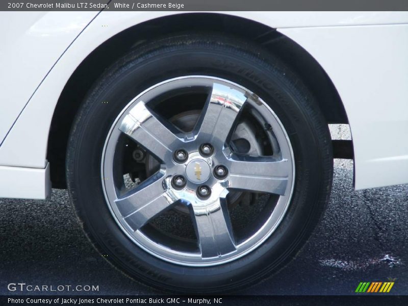 White / Cashmere Beige 2007 Chevrolet Malibu LTZ Sedan