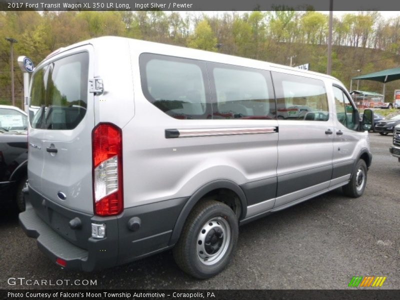 Ingot Silver / Pewter 2017 Ford Transit Wagon XL 350 LR Long