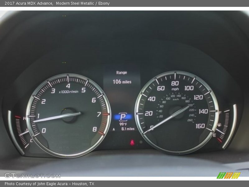 Modern Steel Metallic / Ebony 2017 Acura MDX Advance