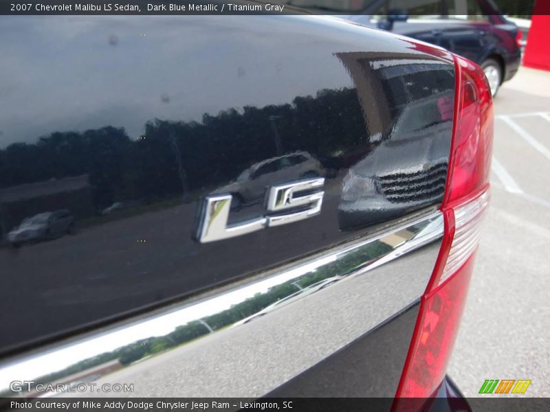 Dark Blue Metallic / Titanium Gray 2007 Chevrolet Malibu LS Sedan