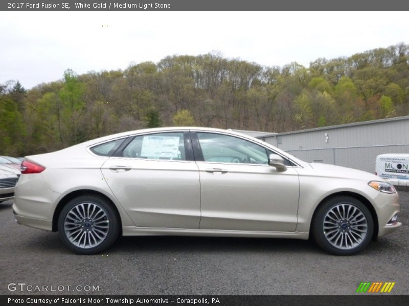 White Gold / Medium Light Stone 2017 Ford Fusion SE