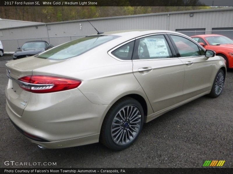 White Gold / Medium Light Stone 2017 Ford Fusion SE