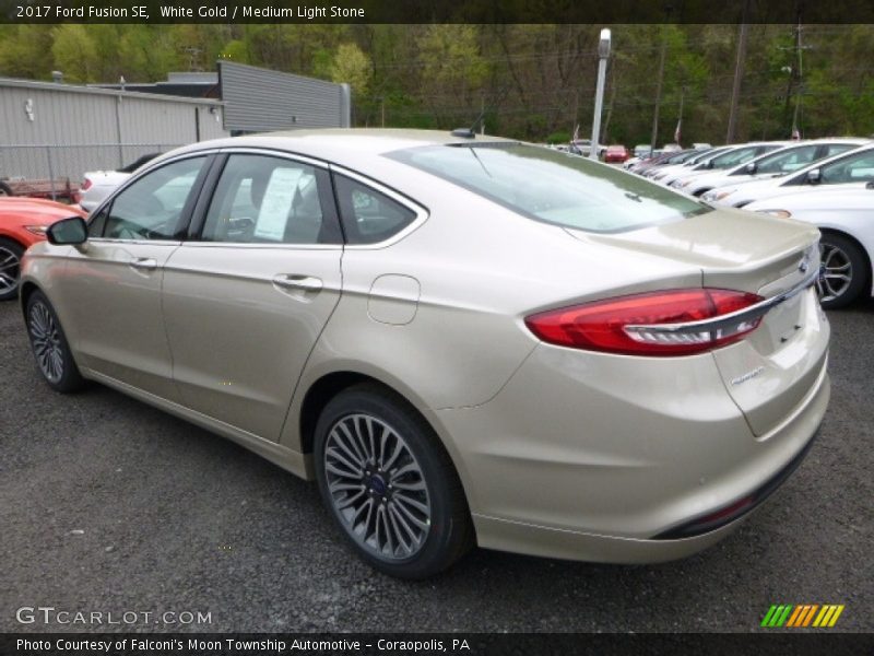White Gold / Medium Light Stone 2017 Ford Fusion SE