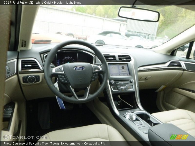 White Gold / Medium Light Stone 2017 Ford Fusion SE
