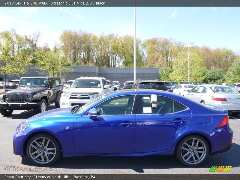 Ultrasonic Blue Mica 2.0 / Black 2017 Lexus IS 300 AWD