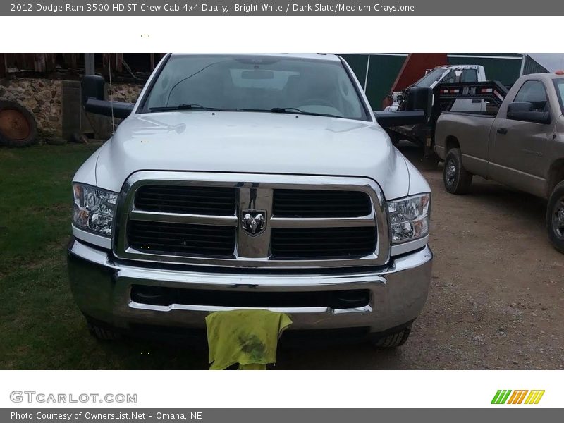 Bright White / Dark Slate/Medium Graystone 2012 Dodge Ram 3500 HD ST Crew Cab 4x4 Dually