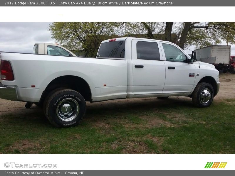 Bright White / Dark Slate/Medium Graystone 2012 Dodge Ram 3500 HD ST Crew Cab 4x4 Dually
