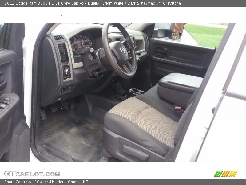 Bright White / Dark Slate/Medium Graystone 2012 Dodge Ram 3500 HD ST Crew Cab 4x4 Dually