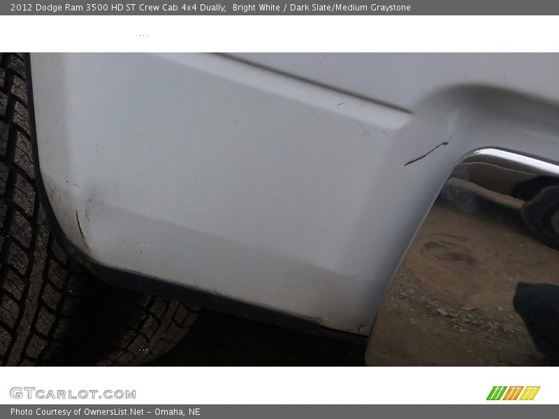 Bright White / Dark Slate/Medium Graystone 2012 Dodge Ram 3500 HD ST Crew Cab 4x4 Dually