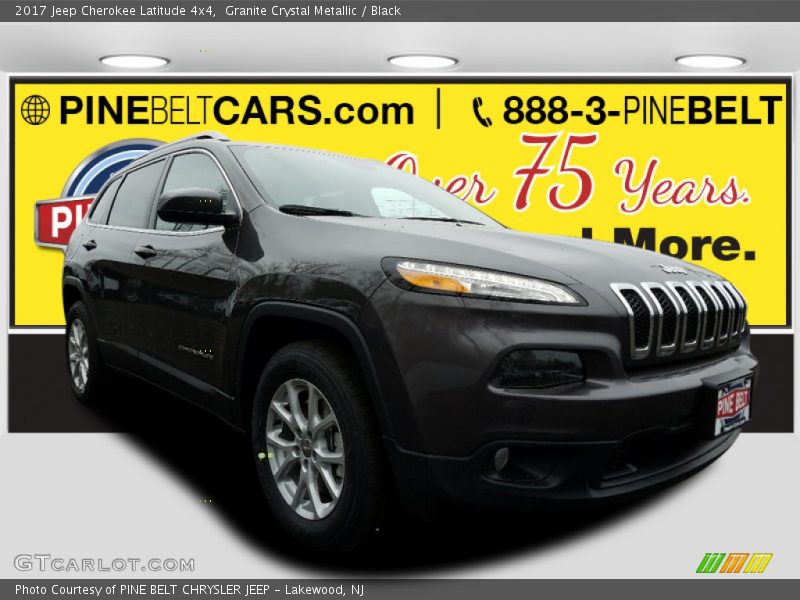 Granite Crystal Metallic / Black 2017 Jeep Cherokee Latitude 4x4