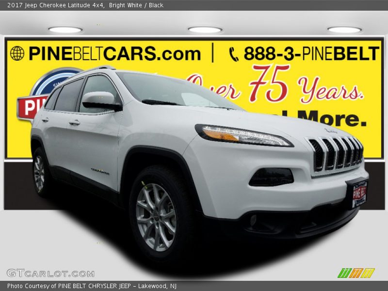 Bright White / Black 2017 Jeep Cherokee Latitude 4x4