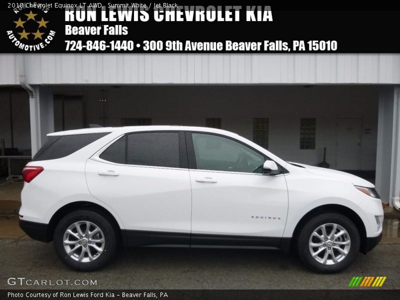 Summit White / Jet Black 2018 Chevrolet Equinox LT AWD