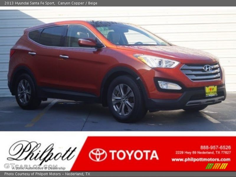 Canyon Copper / Beige 2013 Hyundai Santa Fe Sport